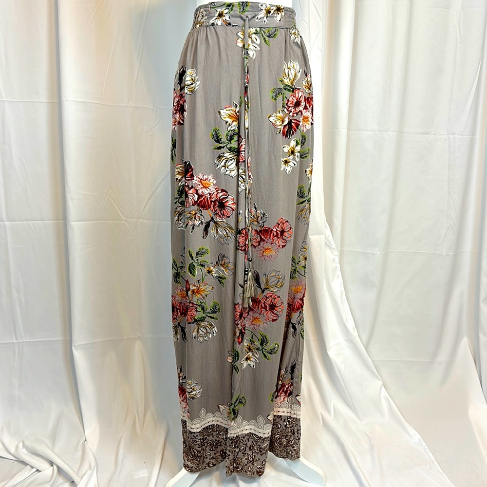 Wide Leg Floral Pants